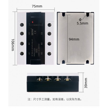 رله الکترونیکی SSR سه فاز 40 آمپری BERM