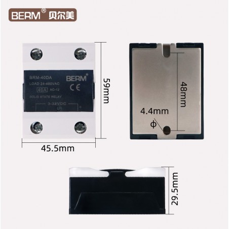 رله الکترونیکی SSR تک فاز 100 آمپری BERM